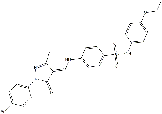 352523-01-4 4-({[1-(4-bromophenyl)-3-methyl-5-oxo-1,5-dihydro-4H-pyrazol-4-ylidene]methyl}amino)-N-(4-ethoxyphenyl)benzenesulfonamide