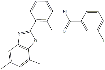 352523-08-1 N-[3-(5,7-dimethyl-1,3-benzoxazol-2-yl)-2-methylphenyl]-3-iodobenzamide