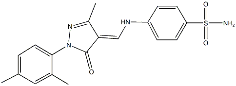 4-({[1-(2,4-dimethylphenyl)-3-methyl-5-oxo-1,5-dihydro-4H-pyrazol-4-ylidene]methyl}amino)benzenesulfonamide Structure