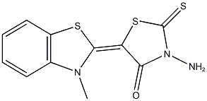 3-amino-5-(3-methyl-1,3-benzothiazol-2(3H)-ylidene)-2-thioxo-1,3-thiazolidin-4-one Structure
