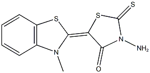 3-amino-5-(3-methyl-1,3-benzothiazol-2(3H)-ylidene)-2-thioxo-1,3-thiazolidin-4-one 结构式