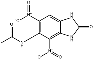 N-{4,6-bisnitro-2-oxo-2,3-dihydro-1H-benzimidazol-5-yl}acetamide Struktur