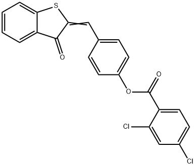 4-[(3-oxo-1-benzothien-2(3H)-ylidene)methyl]phenyl 2,4-dichlorobenzoate,352531-49-8,结构式