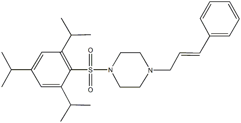 1-cinnamyl-4-[(2,4,6-triisopropylphenyl)sulfonyl]piperazine Structure