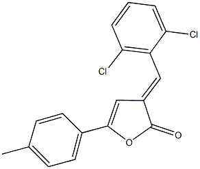 3-(2,6-dichlorobenzylidene)-5-(4-methylphenyl)-2(3H)-furanone 化学構造式