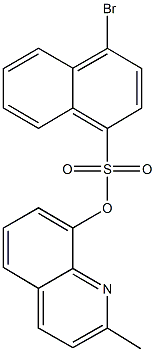 2-methyl-8-quinolinyl 4-bromo-1-naphthalenesulfonate Struktur