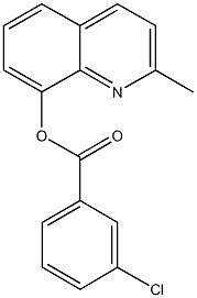 2-methyl-8-quinolinyl 3-chlorobenzoate Struktur