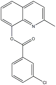 2-methyl-8-quinolinyl 3-chlorobenzoate 化学構造式