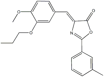 4-(4-methoxy-3-propoxybenzylidene)-2-(3-methylphenyl)-1,3-oxazol-5(4H)-one,352544-68-4,结构式