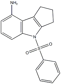 4-(phenylsulfonyl)-1,2,3,4-tetrahydrocyclopenta[b]indol-8-amine 化学構造式