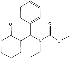 methyl ethyl[(2-oxocyclohexyl)(phenyl)methyl]carbamate 化学構造式