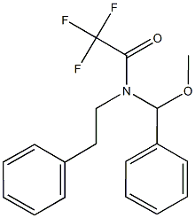 2,2,2-trifluoro-N-[methoxy(phenyl)methyl]-N-(2-phenylethyl)acetamide Structure