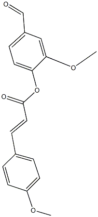 4-formyl-2-methoxyphenyl 3-(4-methoxyphenyl)acrylate,352547-92-3,结构式