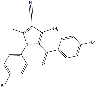 4-amino-5-(4-bromobenzoyl)-1-(4-bromophenyl)-2-methyl-1H-pyrrole-3-carbonitrile Structure