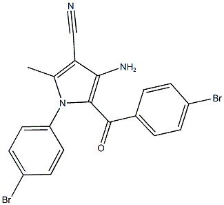 4-amino-5-(4-bromobenzoyl)-1-(4-bromophenyl)-2-methyl-1H-pyrrole-3-carbonitrile,352548-36-8,结构式