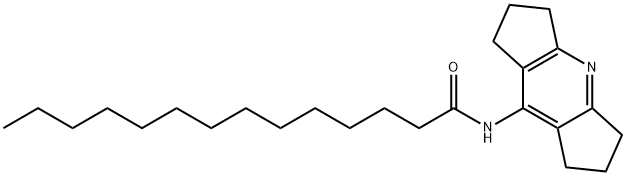 N-(1,2,3,5,6,7-hexahydrodicyclopenta[b,e]pyridin-8-yl)tetradecanamide Struktur