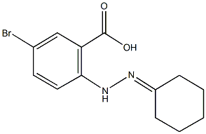 5-bromo-2-(2-cyclohexylidenehydrazino)benzoic acid Structure