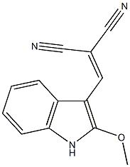 2-[(2-methoxy-1H-indol-3-yl)methylene]malononitrile Structure