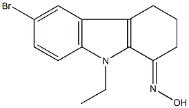 6-bromo-9-ethyl-2,3,4,9-tetrahydro-1H-carbazol-1-one oxime Struktur