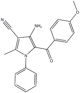 4-amino-5-(4-methoxybenzoyl)-2-methyl-1-phenyl-1H-pyrrole-3-carbonitrile,352554-08-6,结构式