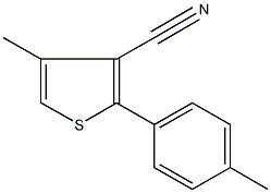 4-methyl-2-(4-methylphenyl)-3-thiophenecarbonitrile Struktur