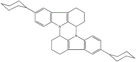 352554-25-7 5,13-dicyclohexyl-1,2,3,8a,9,10,11,16a-octahydrodiindolo[3,2,1-de:3,2,1-kl]phenazine