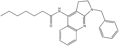 N-(1-benzyl-2,3-dihydro-1H-pyrrolo[2,3-b]quinolin-4-yl)heptanamide Struktur