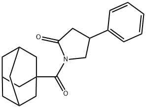 1-(1-adamantylcarbonyl)-4-phenyl-2-pyrrolidinone 化学構造式