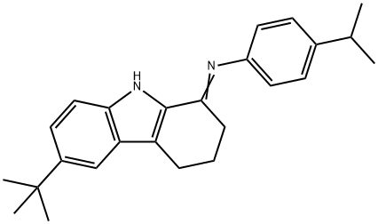 N-(6-tert-butyl-2,3,4,9-tetrahydro-1H-carbazol-1-ylidene)-N-(4-isopropylphenyl)amine Struktur