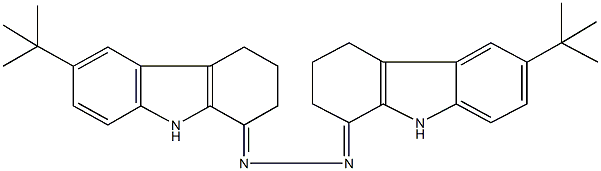 6-tert-butyl-2,3,4,9-tetrahydro-1H-carbazol-1-one (6-tert-butyl-2,3,4,9-tetrahydro-1H-carbazol-1-ylidene)hydrazone,352554-91-7,结构式