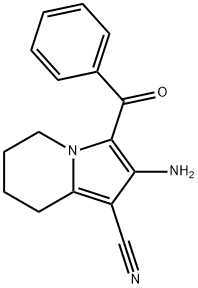 2-amino-3-benzoyl-5,6,7,8-tetrahydro-1-indolizinecarbonitrile Structure