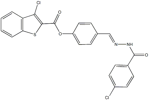 4-[2-(4-chlorobenzoyl)carbohydrazonoyl]phenyl 3-chloro-1-benzothiophene-2-carboxylate|