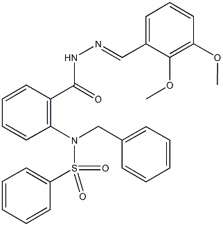 N-benzyl-N-(2-{[2-(2,3-dimethoxybenzylidene)hydrazino]carbonyl}phenyl)benzenesulfonamide Structure