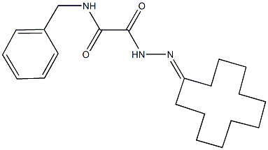 N-benzyl-2-(2-cyclododecylidenehydrazino)-2-oxoacetamide Struktur