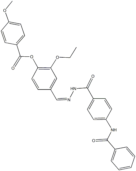 4-{2-[4-(benzoylamino)benzoyl]carbohydrazonoyl}-2-ethoxyphenyl 4-methoxybenzoate|