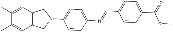 methyl 4-({[4-(5,6-dimethyl-1,3-dihydro-2H-isoindol-2-yl)phenyl]imino}methyl)benzoate Struktur