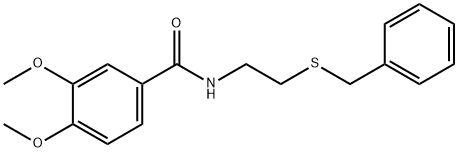 N-[2-(benzylsulfanyl)ethyl]-3,4-dimethoxybenzamide Struktur