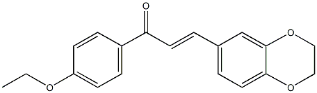 3-(2,3-dihydro-1,4-benzodioxin-6-yl)-1-(4-ethoxyphenyl)-2-propen-1-one 结构式