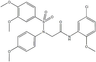 N-(5-chloro-2-methoxyphenyl)-2-{[(3,4-dimethoxyphenyl)sulfonyl]-4-methoxyanilino}acetamide,352558-28-2,结构式
