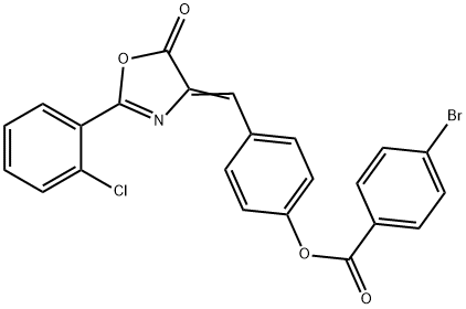4-[(2-(2-chlorophenyl)-5-oxo-1,3-oxazol-4(5H)-ylidene)methyl]phenyl 4-bromobenzoate Structure