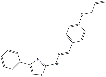 4-(allyloxy)benzaldehyde (4-phenyl-1,3-thiazol-2-yl)hydrazone Structure