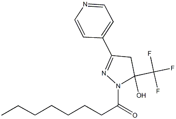 1-octanoyl-3-(4-pyridinyl)-5-(trifluoromethyl)-4,5-dihydro-1H-pyrazol-5-ol|