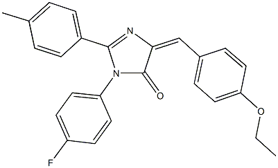 5-(4-ethoxybenzylidene)-3-(4-fluorophenyl)-2-(4-methylphenyl)-3,5-dihydro-4H-imidazol-4-one 化学構造式