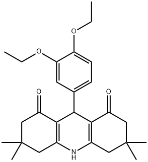 352559-25-2 9-(3,4-diethoxyphenyl)-3,3,6,6-tetramethyl-3,4,6,7,9,10-hexahydro-1,8(2H,5H)-acridinedione