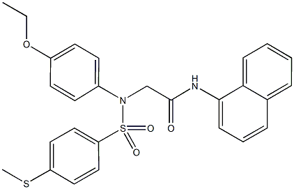 2-(4-ethoxy{[4-(methylsulfanyl)phenyl]sulfonyl}anilino)-N-(1-naphthyl)acetamide Structure