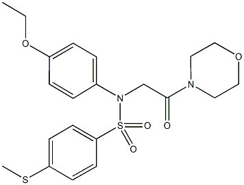 N-(4-ethoxyphenyl)-4-(methylsulfanyl)-N-[2-(4-morpholinyl)-2-oxoethyl]benzenesulfonamide Structure