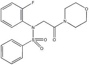 N-(2-fluorophenyl)-N-[2-(4-morpholinyl)-2-oxoethyl]benzenesulfonamide Structure