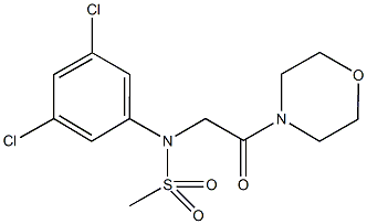 N-(3,5-dichlorophenyl)-N-[2-(4-morpholinyl)-2-oxoethyl]methanesulfonamide Struktur