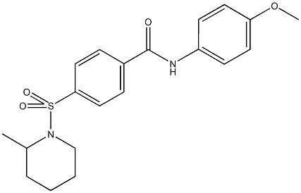 N-(4-methoxyphenyl)-4-[(2-methyl-1-piperidinyl)sulfonyl]benzamide Structure