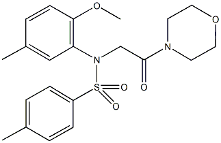 N-(2-methoxy-5-methylphenyl)-4-methyl-N-[2-(4-morpholinyl)-2-oxoethyl]benzenesulfonamide,352560-15-7,结构式